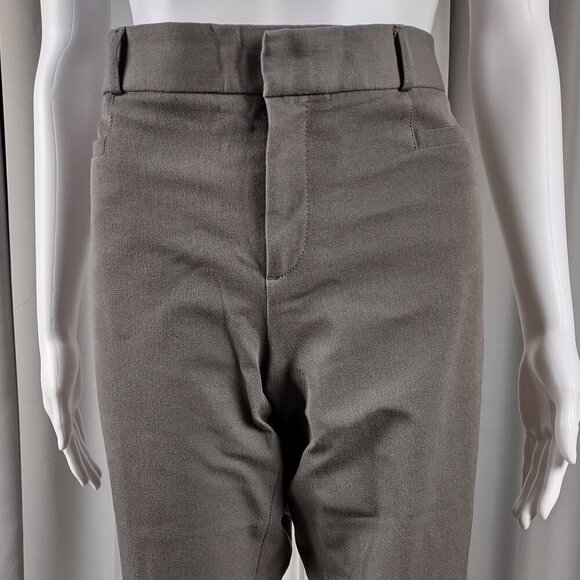 Banana Republic Sloan Gray Stretch Dress Pants Size 12P Flat Front Ankle Slacks - Picture 3 of 12